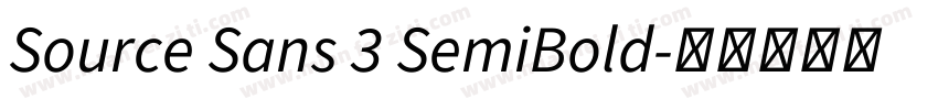 Source Sans 3 SemiBold字体转换